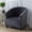 Dark Gray, variant on Velvet Tub Chair Covers, Stretch Club Chair Slipcover 1 Piece Tub Chair Slipcover Armchairs Sofa Slipcover Anti-Slip Barrel Chair Cover (Orange)