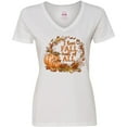 thumbnail image 3 of Inktastic I Love Fall Most of All Colorful Autumn Leaves Women's V-Neck T-Shirt, 3 of 5