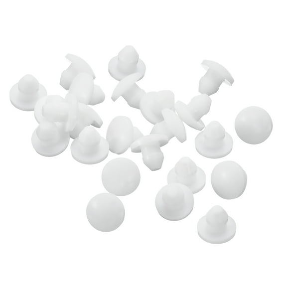 Unique Bargains 25pack Silicone Plugs, Rubber Round Snap in Locking Hole Plugs Waterproof Hole Plug for 3.5-4mm Hole, White