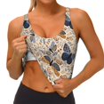 thumbnail image 3 of Daiia Butterflies Printed Women's Sports Bra, Breathable Activewear Bra with U-Back Design and Removable Pads, Comfortable and Supportive for Yoga, Workout-XX-Large, 3 of 8