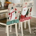 thumbnail image 2 of Gustave Christmas Chair Covers Xmas Dining Room Chair Back Slipcovers for Holiday Decoration, Home Decor, Ceremony (Snowman), 2 of 9