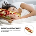 thumbnail image 3 of EeaseMX 1 almohada con forma de pan de simulación 3D, divertida almohada de juguete, cojín lumbar dúctil para la espalda., 3 of 8