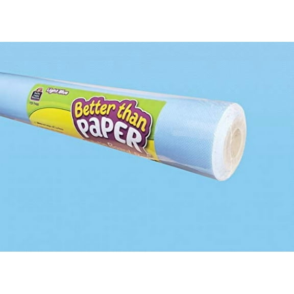 Teacher Created Light Blue Better Than Paper Bulletin Board Roll, 4' x 12' (TCR 77450)