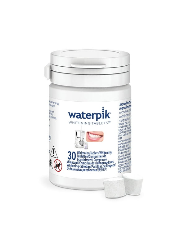 Waterpik Fresh Mint Whitening DNF2Refill Tablets (30 Count) - For Use With Waterpik Boost Tip or Waterpik Whitening Water Flosser, Packaging May Vary, WT-30