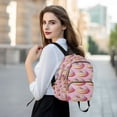 thumbnail image 6 of FORMRS Mini Backpack Purse for Women Travel Daypack Casual Shoulder Bag, Light Pink Doughnuts, 6 of 7