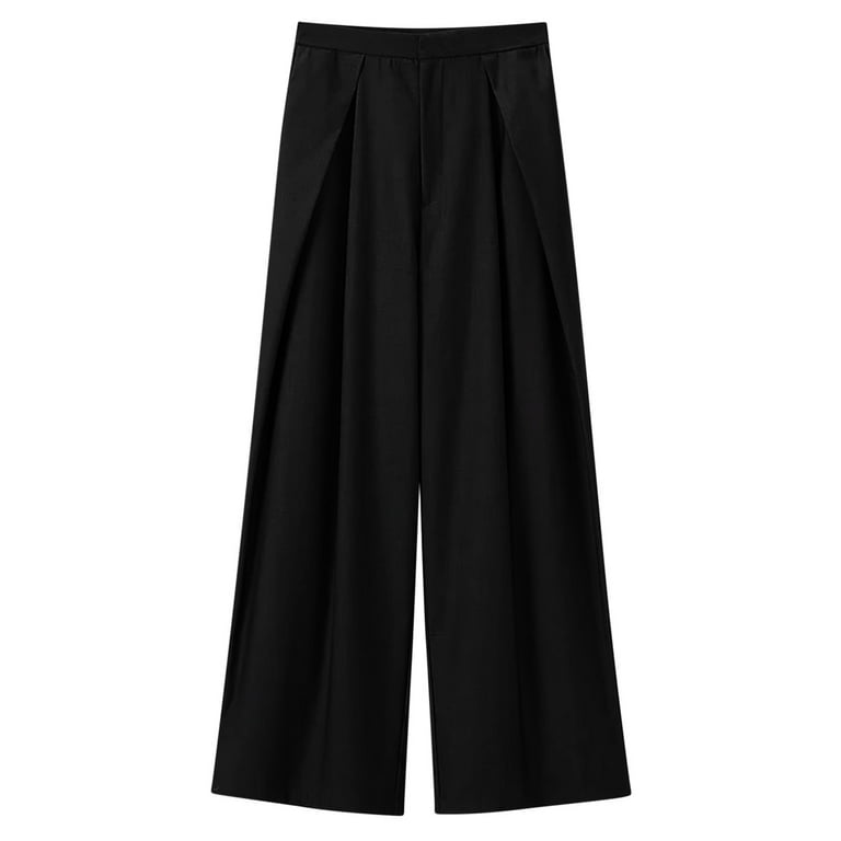 Zkozptok Womens Wide Leg Palazzo Suit Pants Stretchy High