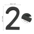 thumbnail image 2 of Unique Bargains 3 Inch House Numbers 3D Number Mirror Wall Stickers Self-Adhesive for DIY Home Decoration Black Number 2, 2 of 5