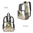 thumbnail image 2 of FKELYI Cartoon Dinosaur Print Clear Backpack for Boys 17 Inch Schoolbag Lightweight Kids Backpacks Transprent Book Bag for Primary School Daypack Rucksack, 2 of 7