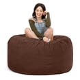thumbnail image 3 of Jaxx Saxx 4 Foot Round Bean Bag w/ Removable Cover, Chocolate, 3 of 6