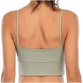 thumbnail image 4 of IROINNID Discount Plus Size Sports Bras for Women Push Up Bra Fashion Sleeveless Camis Vest with Chest Pad,Green, 4 of 5