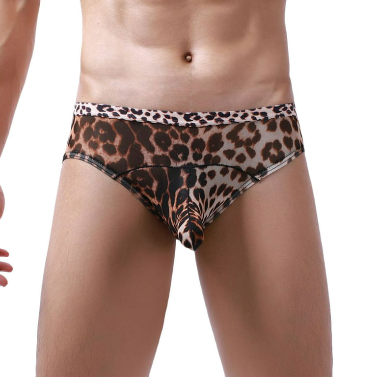 GIERIDUC Gifts Under $10 Men's Leopard Hight Cut Bikini Briefs For Men  Unique Boxer Briefs With Pouch Latest Mens Underwear Mens Camo Underwear  Mens Sheer Boxers Heart Boxers at  Men's Clothing