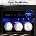 thumbnail image 4 of TITTLA  Beverage Refrigerator,24 Inch Wide,Dual Zone 120 Cans Built in Wine Fridge Cooler,Double Stainless Steel Doors, 4 of 13