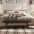 thumbnail image 5 of Roundhill Furniture Larwich Solid Wood Slatted Bench, 56.30-Inch Long, Espresso, 5 of 14
