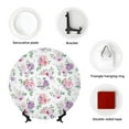 thumbnail image 4 of Zufioo Rose Flower B Print Bone China Decorative Plate, Ceramic Dinner Plate with Stand Ceramic Decoration Homewares-7in, 4 of 6
