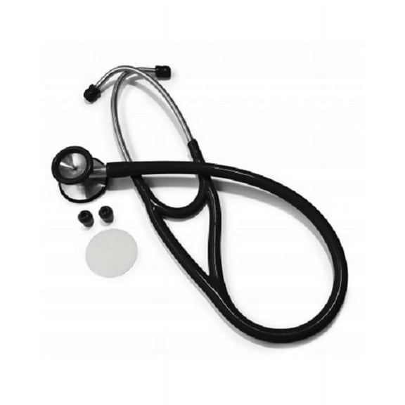 GF Health Products 425BLK 22 in. Cardiology Stethoscope, Black