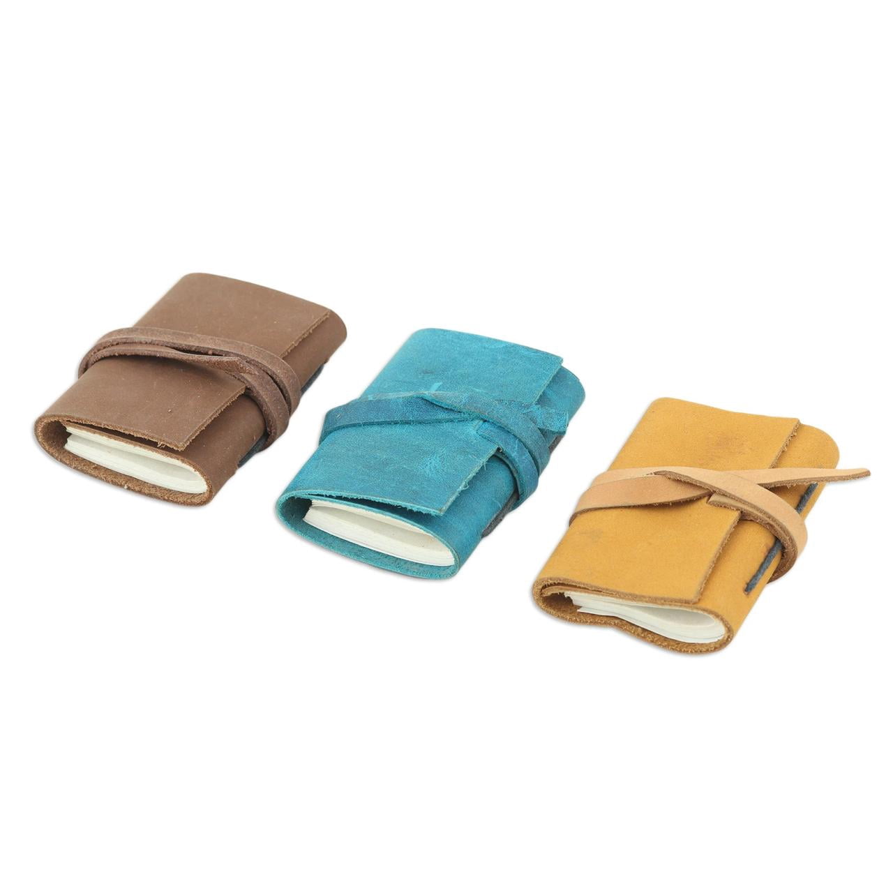 Mini Leather Journals (Set of 3)