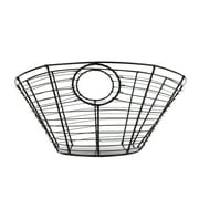Homezone Black Handcrafted Wire Basket with Handles