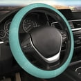 thumbnail image 5 of Disketp Teal Green Glitter Elastic Microfiber Steering Wheel Cover for Truck,SUV,Cars,Universal 15 inch,Anti-Slip, 5 of 6