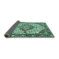thumbnail image 2 of Ahgly Company Indoor Rectangle Medallion Turquoise Blue Traditional Area Rugs, 7' x 10', 2 of 4