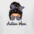 thumbnail image 2 of Autism Awareness Mom Life Messy Hair Bun | Cool Support Neon Print Bandana Mother's Day Womens Graphic Long Sleeve T-Shirt, White, XX-Large, 2 of 5