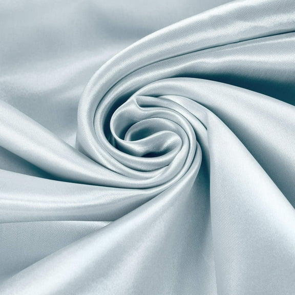 100% Silk Satin fabric 44" wide POWDER BLUE 120 gms [32 momme]