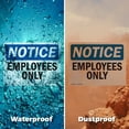 thumbnail image 6 of (2 Pack) Employees Only OSHA Notice Sign 24 Inch X 18 Inch Indoor / Outdoor Rust-Free Aluminum Metal Signs for Workplace, Workshop, and Construction Site, Made in the USA, 6 of 8