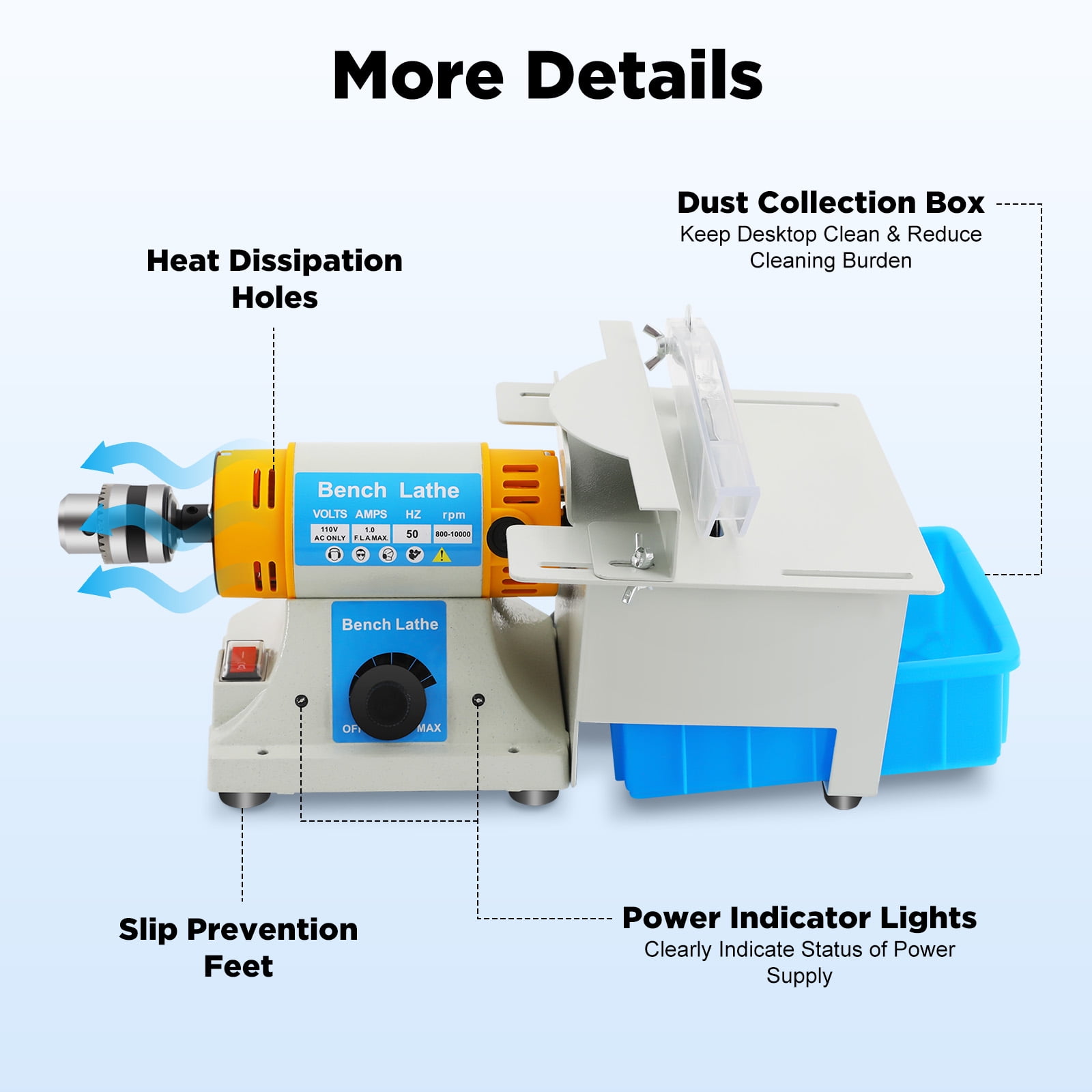 For Gem Jewelry Rock Bench Lathe Table Saw Polisher Cutting Polishing Machine for Cutting Carving Drilling