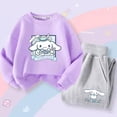 thumbnail image 1 of Cinnamoroll-Ropa deportiva Kawaii Anime Sanrio para niños, Conjunto de sudadera informal, pantalones de 2 piezas, ropa de dibujos animados para niñas lindas, otoño, 1 of 4