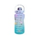 thumbnail image 1 of Botella de agua de gran capacidad de 2000 ml Marcador de tiempo Taza de bebida helada (púrpura) Ehuebsd Libre de BPA, 1 of 7