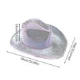 thumbnail image 5 of Disco Luminous Led Bride Cowgirl Hat Glowing Light Bar Cap Bachelorette Party Supplies Flashing Neon Western Cowboy Hat, 5 of 5