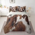 thumbnail image 2 of Homewish Retro Rustic Cowhide 7-Piece Bedding Comforter Set,Western Cowboy King Bedding Sets,Brown Cattle Hide Bed Sheets For Men Women,Luxury Bedroom Decor Reversible, 2 of 8