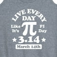 thumbnail image 3 of Instant Message - Live Every Day Like Pi Day - Women's Racerback Tank Top, 3 of 6