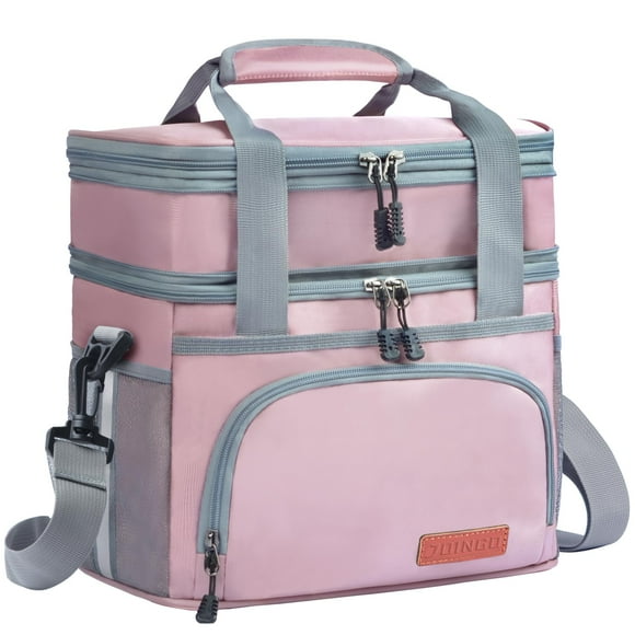 Lonchera JOINGO Grande Aislada de Doble Capa Expandible Rosa