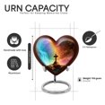 thumbnail image 2 of Yatskia Cross with Rainbow Mini Cremation Keepsake Urns for Human Ashes Adult Male and Female, Small Funeral Urn for Ashes Adult Dad, (Heart Pack of 1, 3 Inch), 2 of 8