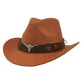 thumbnail image 1 of Sombrero de vaquero para mujer y hombre, cómodo sombrero de vaquera para pesca, senderismo, fiestas temáticas. Caqui, 1 of 9