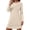 0#Beige, variant on Womenâs Long Sleeve Nightgown Polyester Spandex Blend Loose Fit Sleepshirt Solid Color Pajamas Plus Size Big & Tall Coffee