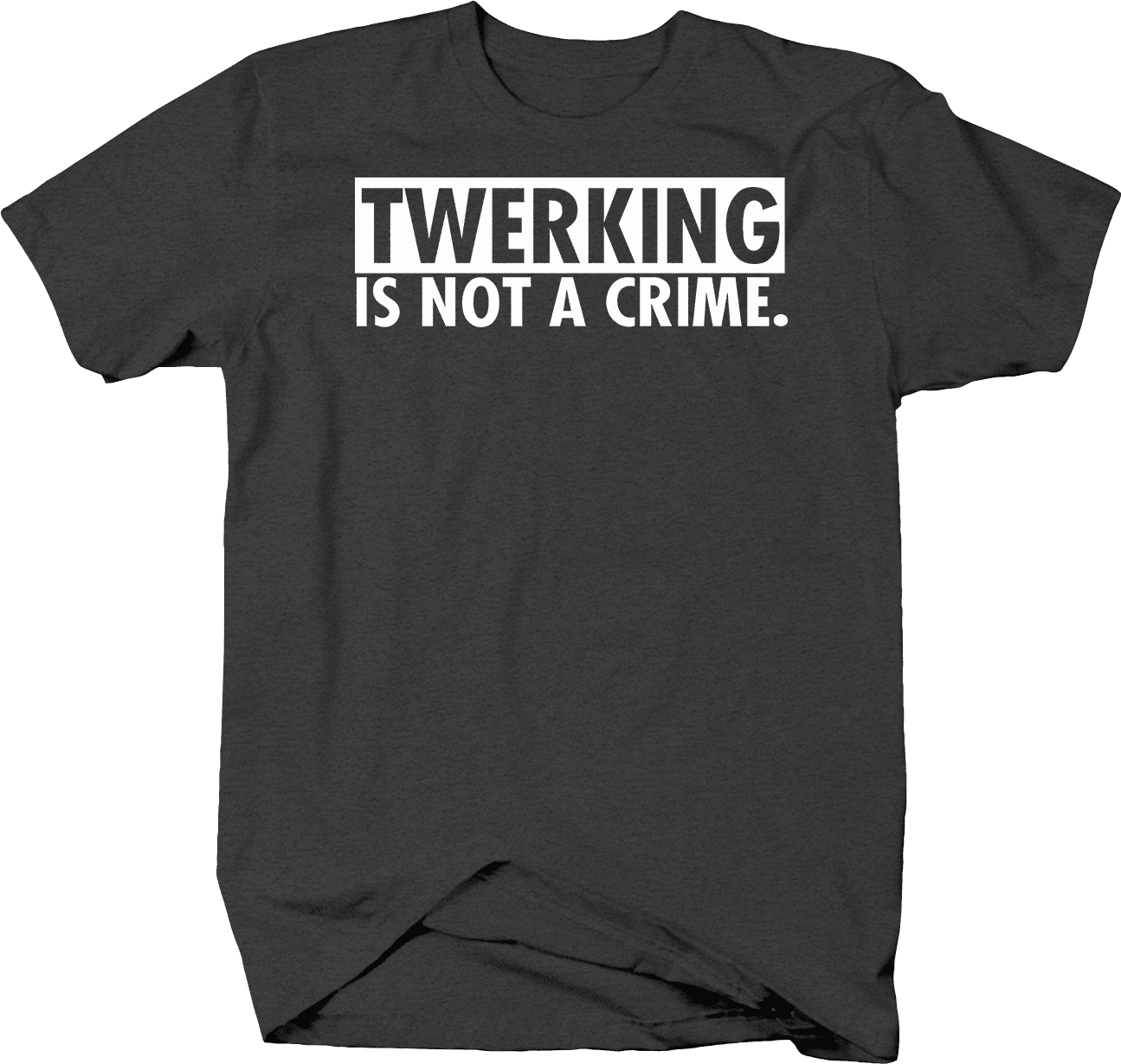 Twerking Is Not A Crime Dance Pop Culture Girls Graphic Shirts Xlarge Dark Gray Walmart Com