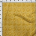 thumbnail image 3 of oneOone Viscose Chiffon Gamboge Yellow Fabric Leaves Bandhani Dress Material Fabric Print Fabric By The Yard 42 Inch Wide, 3 of 4