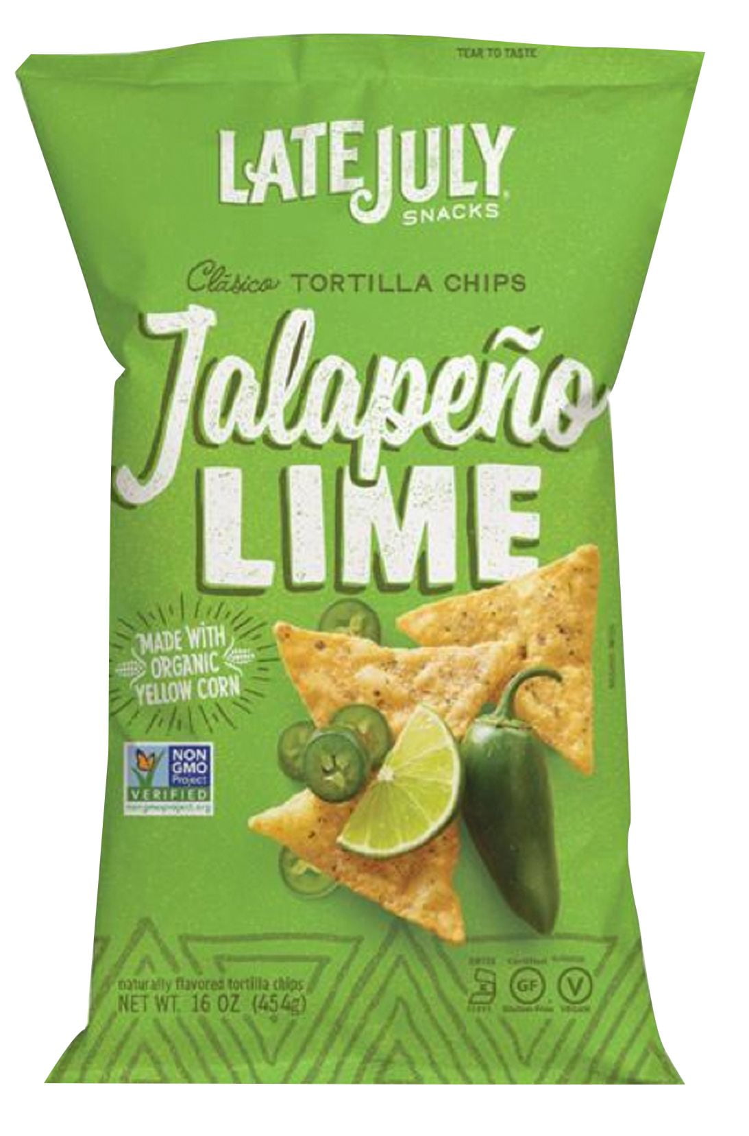 Product Of Late July Jalapeno Lime Tortilla chips 16 oz. - Walmart.com