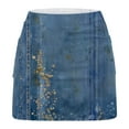 thumbnail image 4 of Workout Skorts for Women Ladies Tennis Shorts, Athletic Stretchy Yoga Skirts, Floral Printed Cute 2 in 1 Mini Skorts A-i-Multicolor Multicolor 3XL, 4 of 5