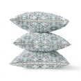 thumbnail image 6 of Jahan Paisley Suede Zippered Pillow W Insert in Muted Orange Indigo 20 x 20, 6 of 6