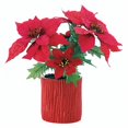 thumbnail image 1 of Christmas Collection 10018125 Poinsettia dans une Base Rouge Aspect Bois - 15,5 Po, 1 of 1