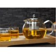 thumbnail image 2 of Tetera con colador y tapa de acero inoxidable, tetera de vidrio de borosilicato apta para estufas, hojas florecientes y sueltas, jarra redonda de vidrio (950 ml) Adepaton LL-2076-1, 2 of 4