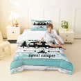 thumbnail image 4 of meiyoeat Adventure Happy Camping Twin Comforter Sets,Rustic Camper Bedding Set For Boys,Reversible,2 Pieces,1 Comforter and 1 Pillowcase, 4 of 7