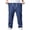 Blue, variant on Mens Baggy Jeans Stretch Denim Wide Leg Trousers Loose Fit Casual Pants Elastic Waisted Denim Pants for Men with Drawstring Streetwear Blue L