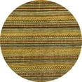 thumbnail image 1 of Ahgly Company Machine Washable Indoor Round Abstract Orange G Area Rugs, 3' Round, 1 of 7