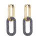 thumbnail image 5 of Pendientes de aro geométrico dorado para mujer yuxing circonita modelo 4753 Rosa, 5 of 5