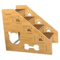 thumbnail image 3 of Almencla Pet Dog Stairs Ladder Cat Stairs Lightweight Anti Slip Versatile Dogs Ramp Portable Dogs Steps Dog Ladder for Indoor High Bed 4 Layers, 3 of 8