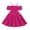Hot Pink, variant on Girls Dresses Summer Puff Sleeve Patchwork Fashion Princess Soft Breathable Lightweight Stretchy White Dress Size 18-24 M