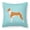 Blue, variant on Carolines Treasures BB3874PW1414 Basenji Checkerboard Green Fabric Decorative Pillow